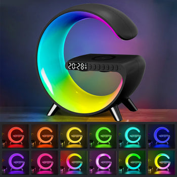 G-Shape Lamp with Speaker, Clock and Charger